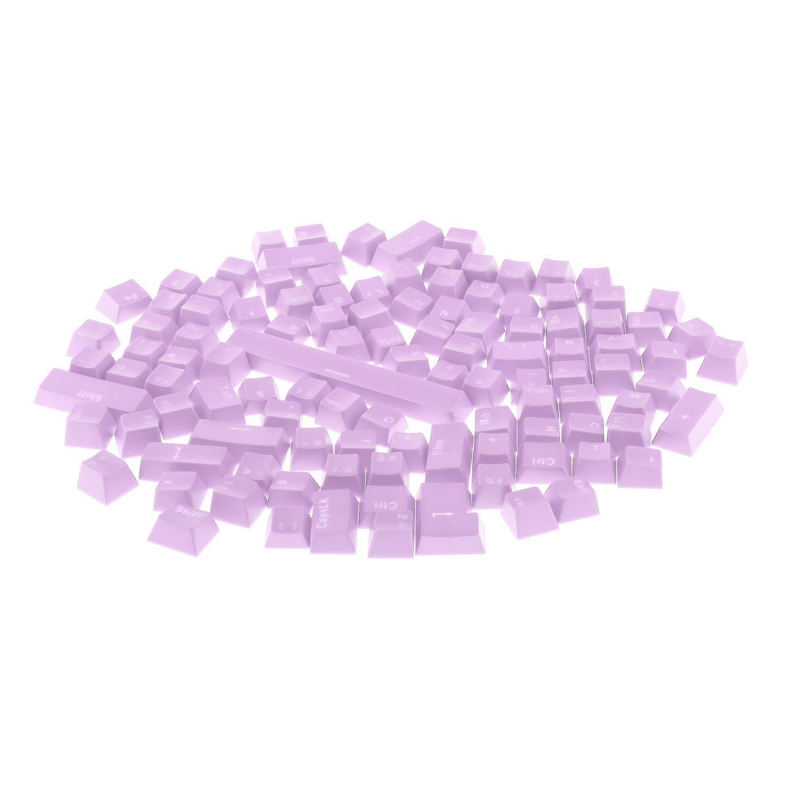 108-key Abs Translucent Keycaps Key Cap For Mechanical Keyboard Purple