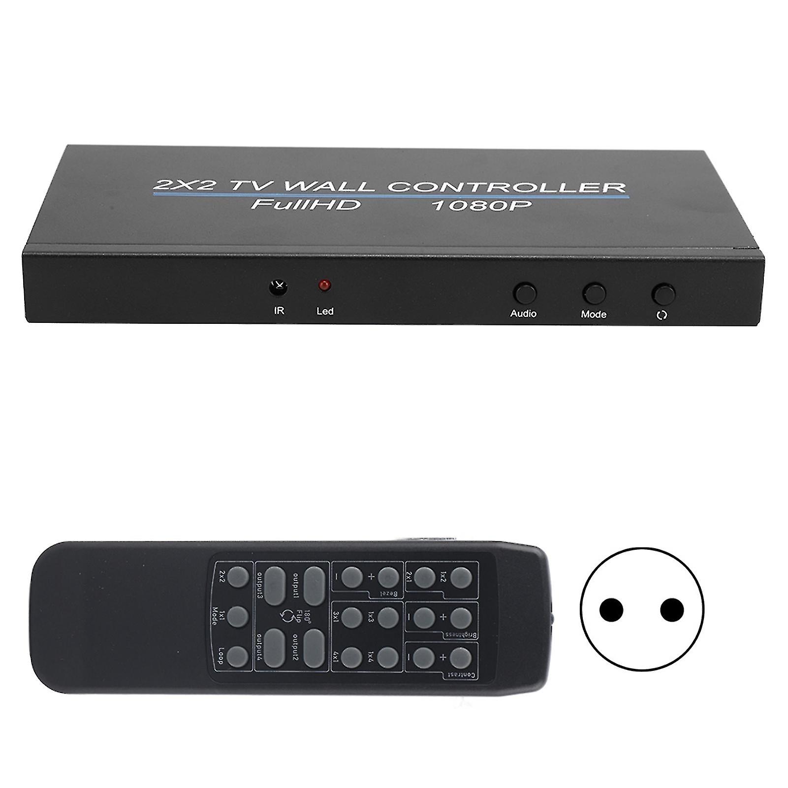 2X2 Hdmi Video Image Processor Screen Splicing 1080p Video Wall Controller 110-240veu