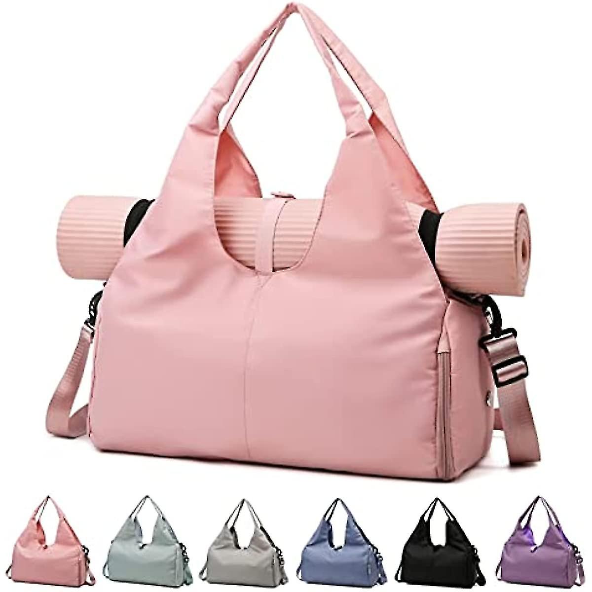 Sac De Sport Femme Grand Format - 39x31x15,5 Cm, Imperméable Avec Boucle Pour Tapis De Yoga