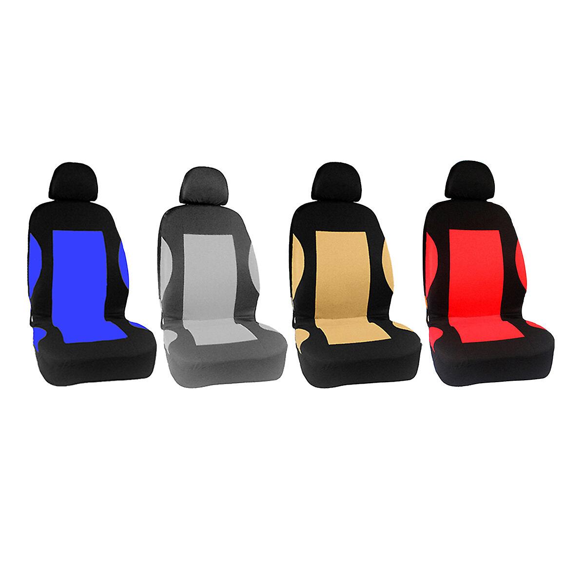 Universal Front Car Seat Cushion & Headrest Covers - Protective Auto Seat Covers