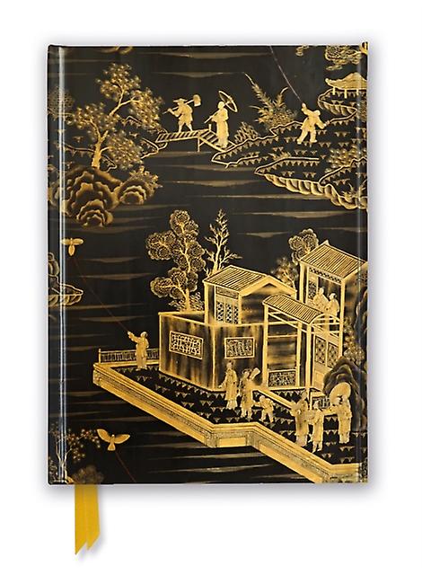 Chinese Lacquer Black Amp Gold Screen Foiled Journal Notebook  blank book Book