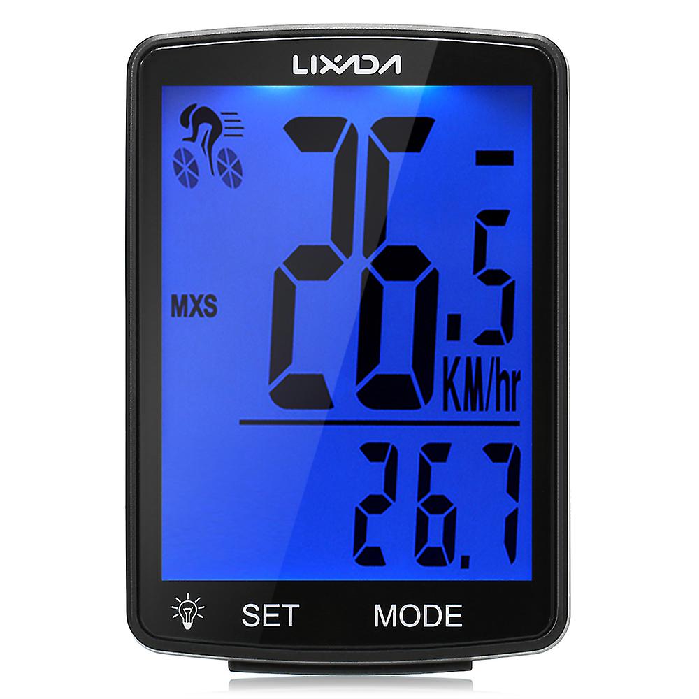 Wireless Bike Computer Multi Functional Lcd Screen Speedometer Odometer