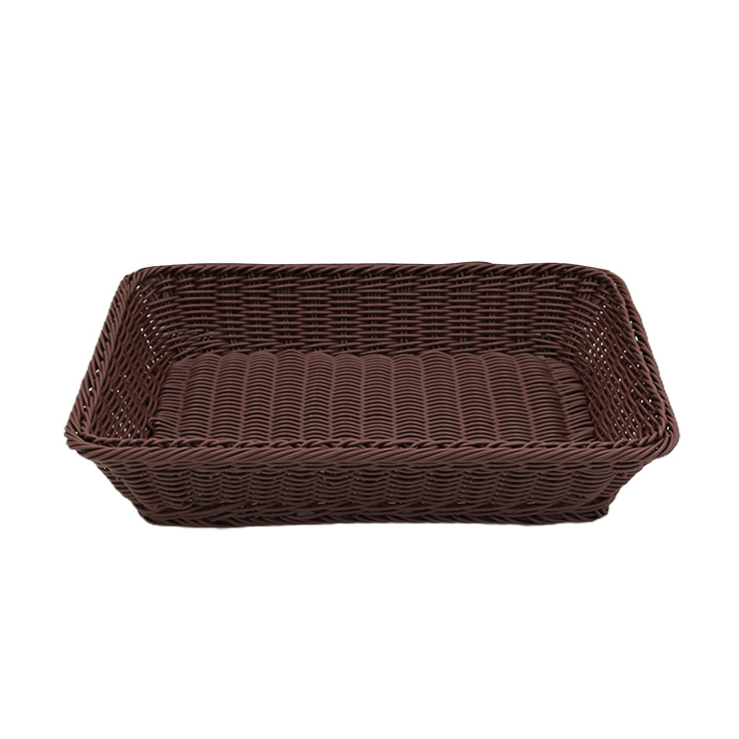 Storage Basket Versatile Tasteless Eco-friendly Rattan Rectangular Picnic Basket for Supermarket