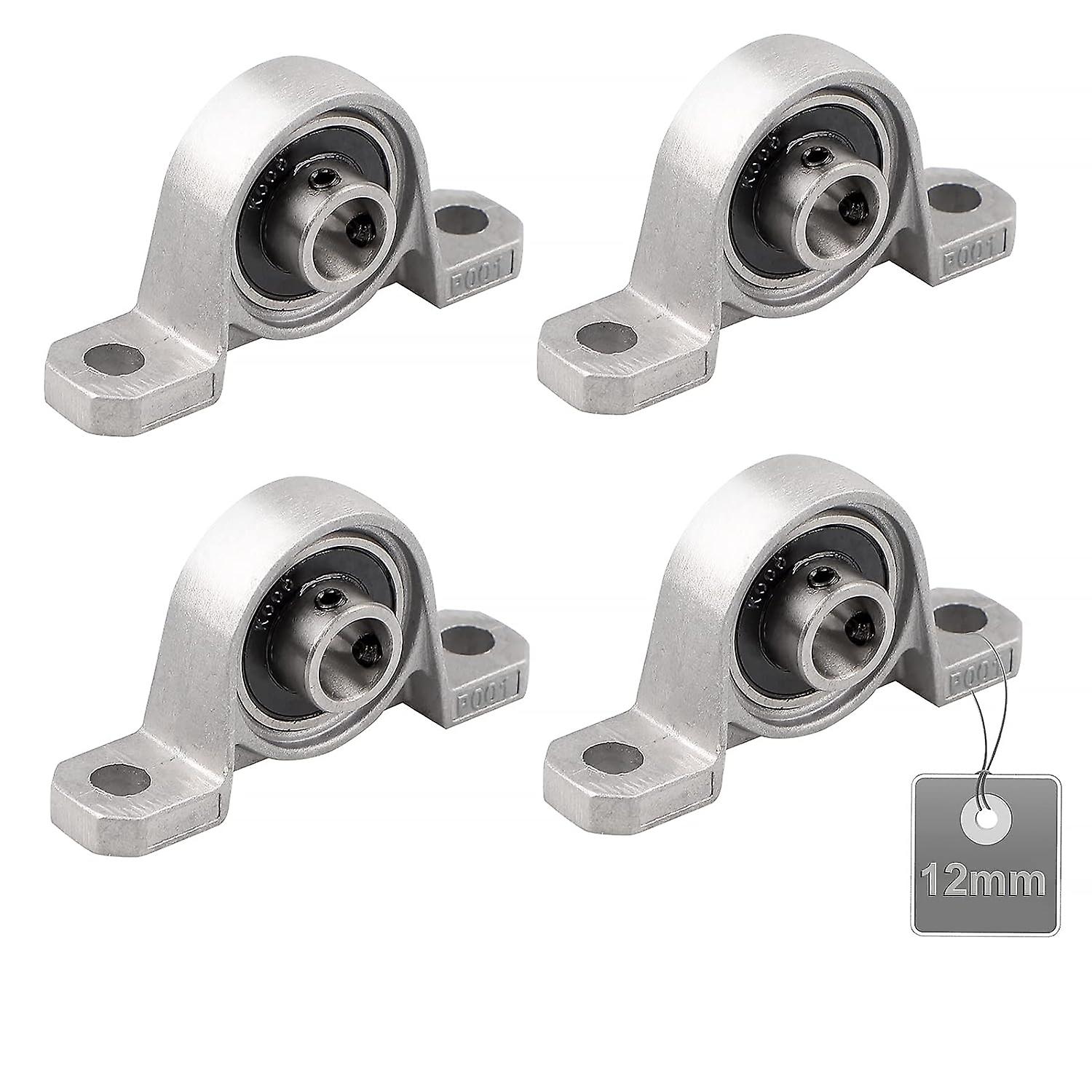 4 Pieces Pillow Block Bearings, Ball Bearing, Ball Bearings, Zinc Alloy Bearings, Pillow Block Bearings, Ball Bearings, With Solid Cast Iron Base(size