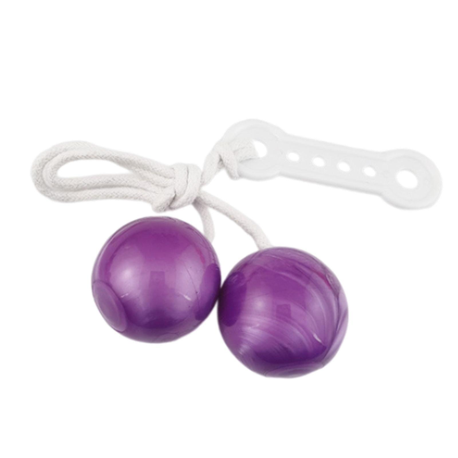 Novelty Clackers Balls On A String Children Toys for Holiday Events Indoor violet