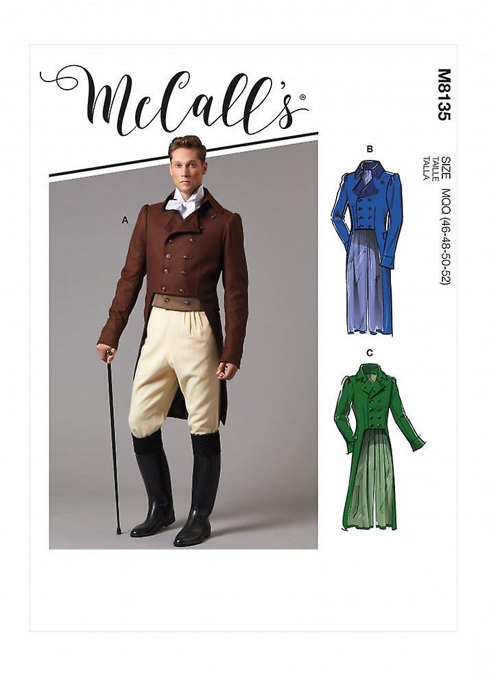 McCalls Sewing Pattern 8135 Men MQQ (46-48-50-52)
