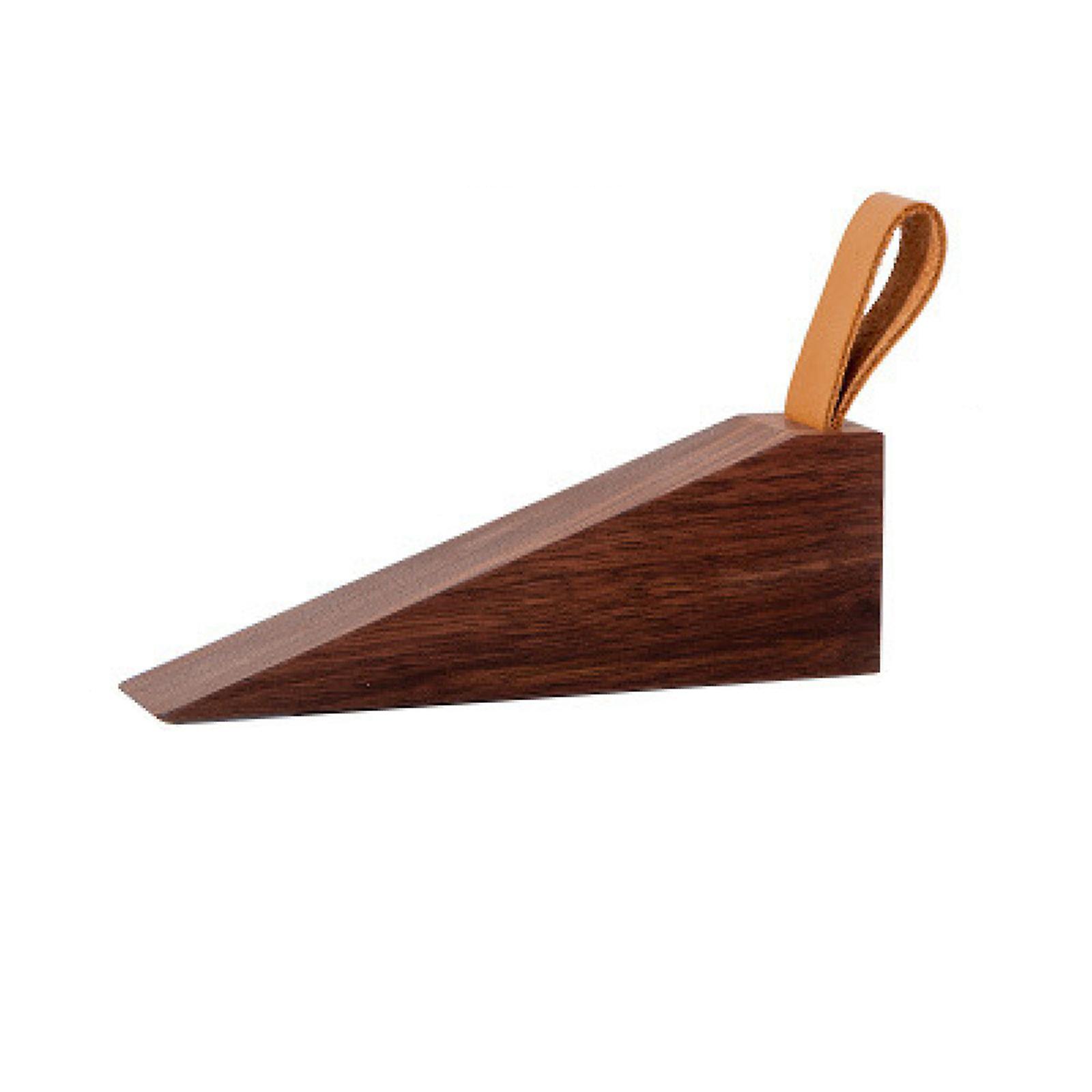 Wooden Door Stopper Solid Wood Non-Slip Heighten Durable Door Wedges Safety for Children and the Old
