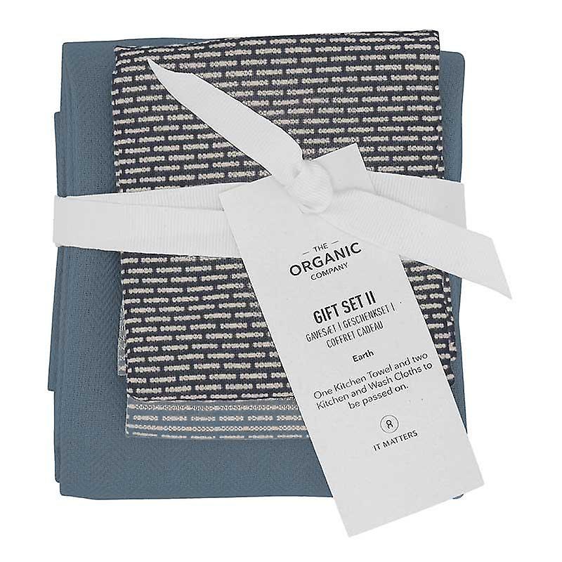 Organic Kitchen Towel & Wash Cloths Gift Set - Ocean Set