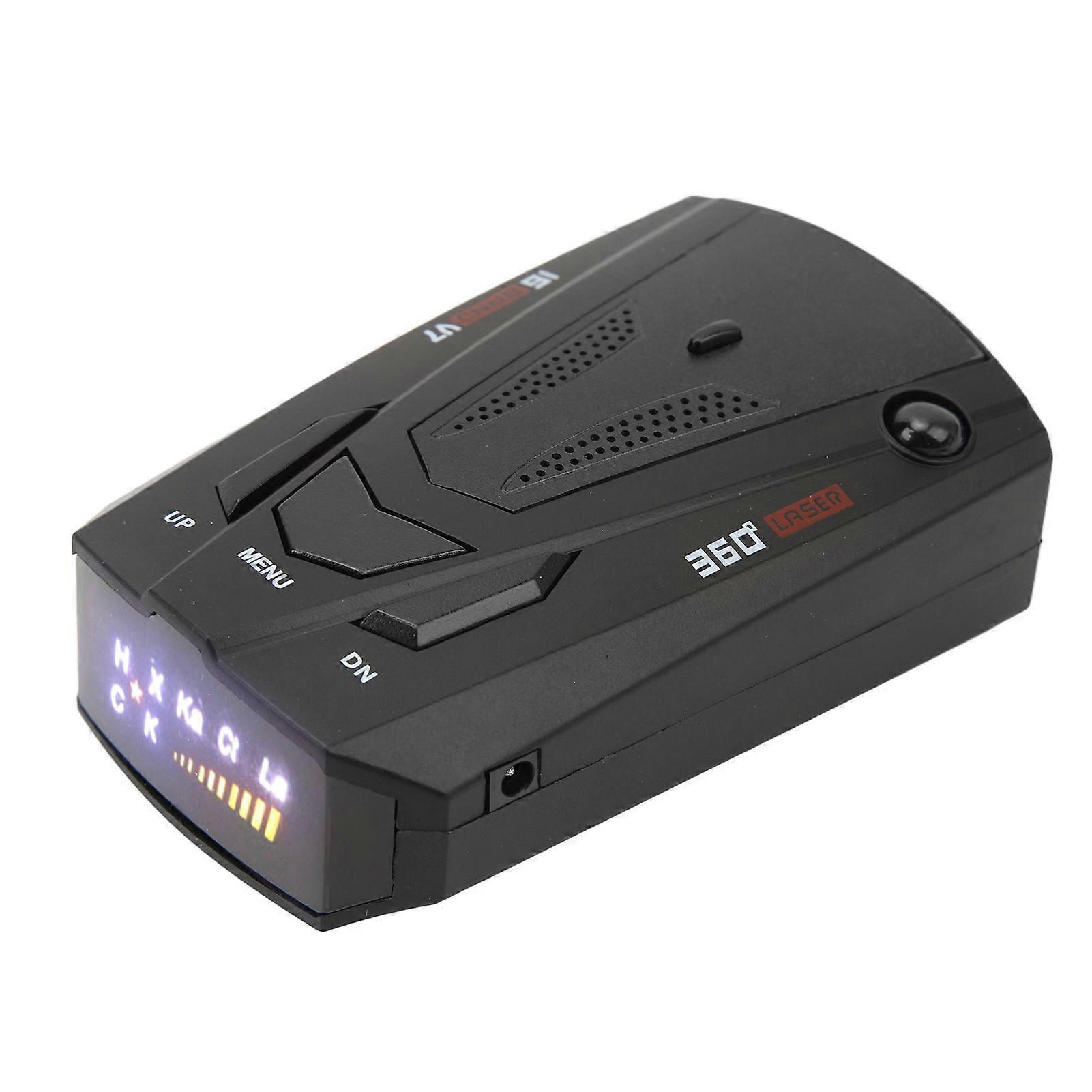 車のレーダー検出器360度保護速度アラーム16バンド電子犬検出器速度計速度計速度テスターブラック