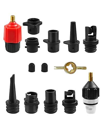 Fit for SUP Inflatable Pump Adapter Kit with 9 Air Valve Nozzles