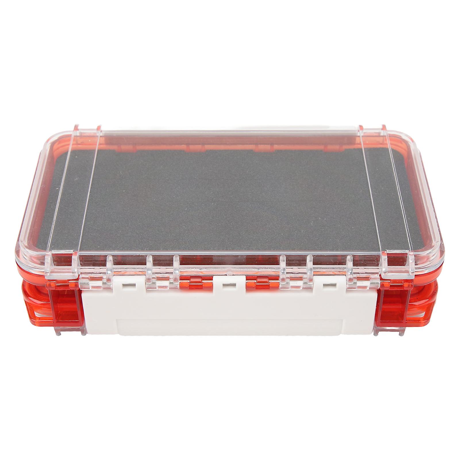 Fishing Lure Tray With Dividers Stable PP Fish Tackle Storage Box for Saltwater Freshwater Red