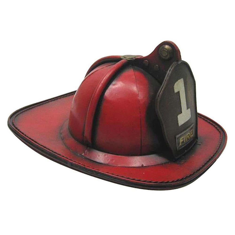 Dakota Appealing Ornament Ceramic Model Firemans Hat in Stylish Red Colour