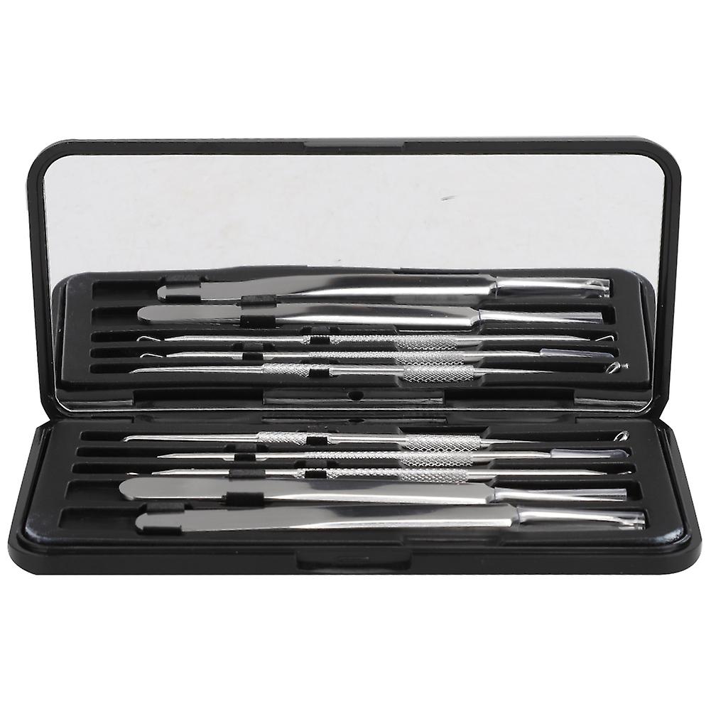 5 יחידות שחור נירוסטה פצעונים מחטים סט חולץ