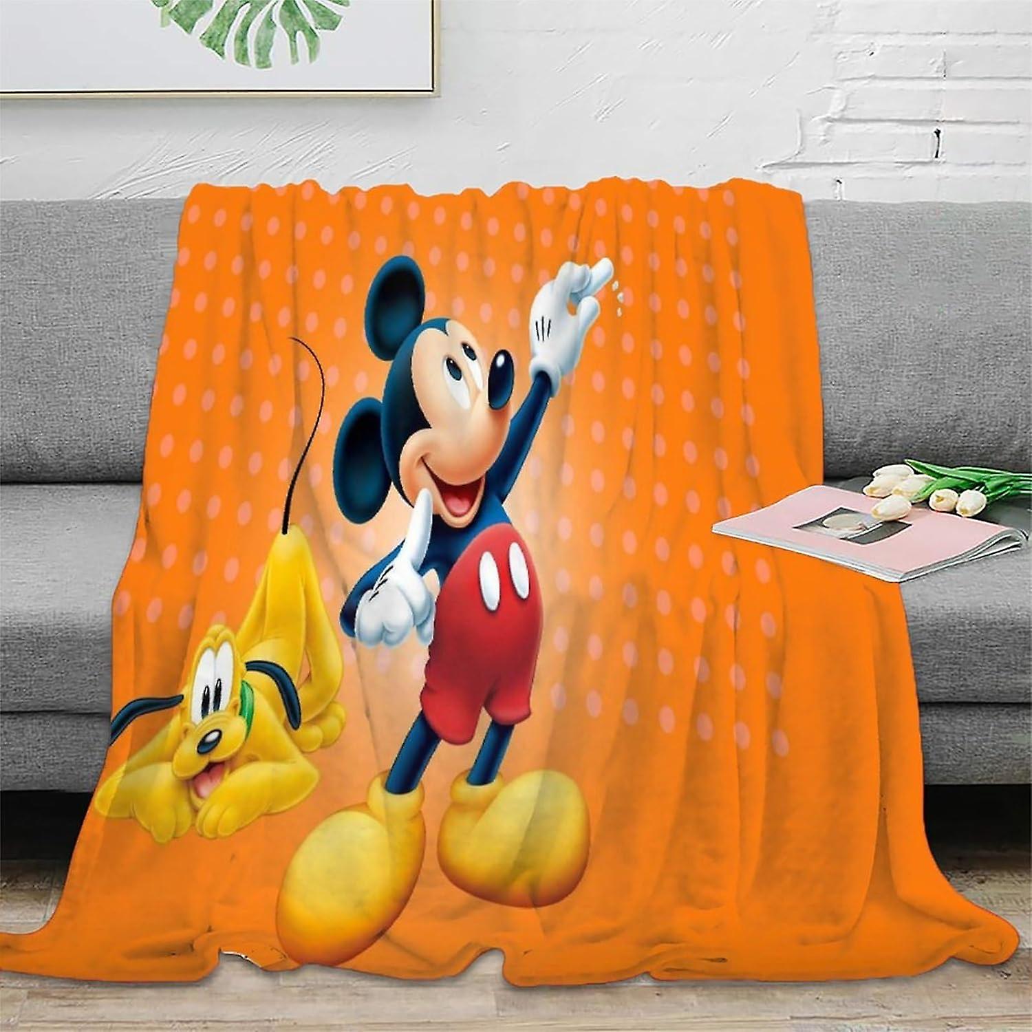 SHAARI Mickey Mouse Blankets Fuzzy Throw Blanket Throw Ultra Soft Warm Flannel Blanket Microfiber Cozy Plush Blanket for Couch Sofa Fuzzy Thick Revers