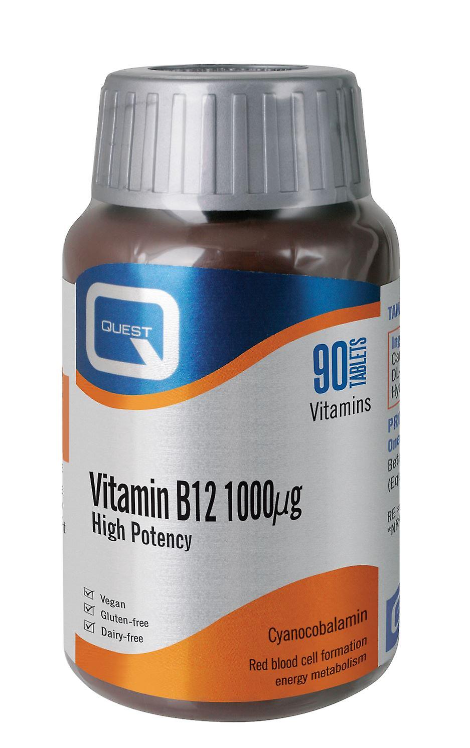 Quest Vitamin B12 - 1000mcg - 90 Tablets