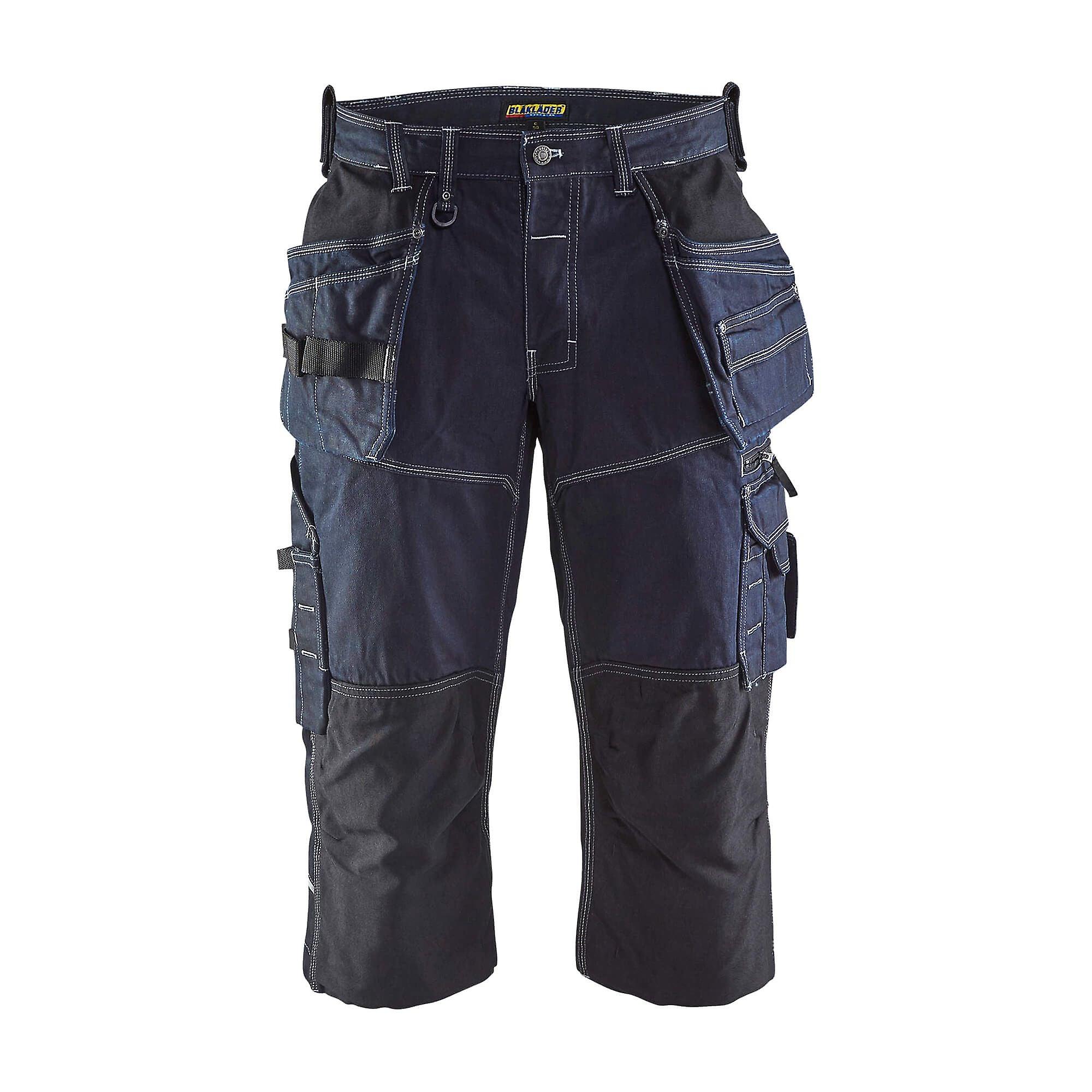 Blaklader X1900 Craftsman Pirate Shorts Blue Black Denim 1962 - Mens (19621140)