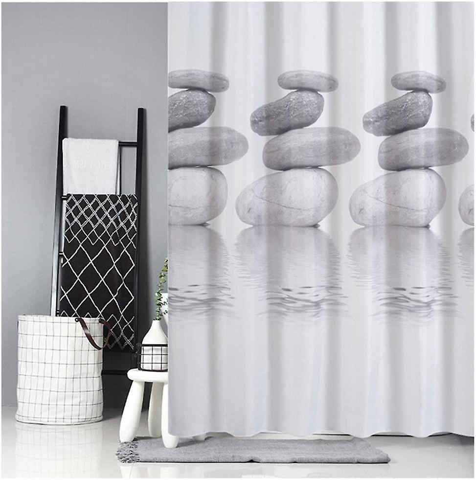 2024 nueva cortina de ducha adecuada 180x180 textil gris guijarro cortina de ducha resistente al moho y repelente al agua