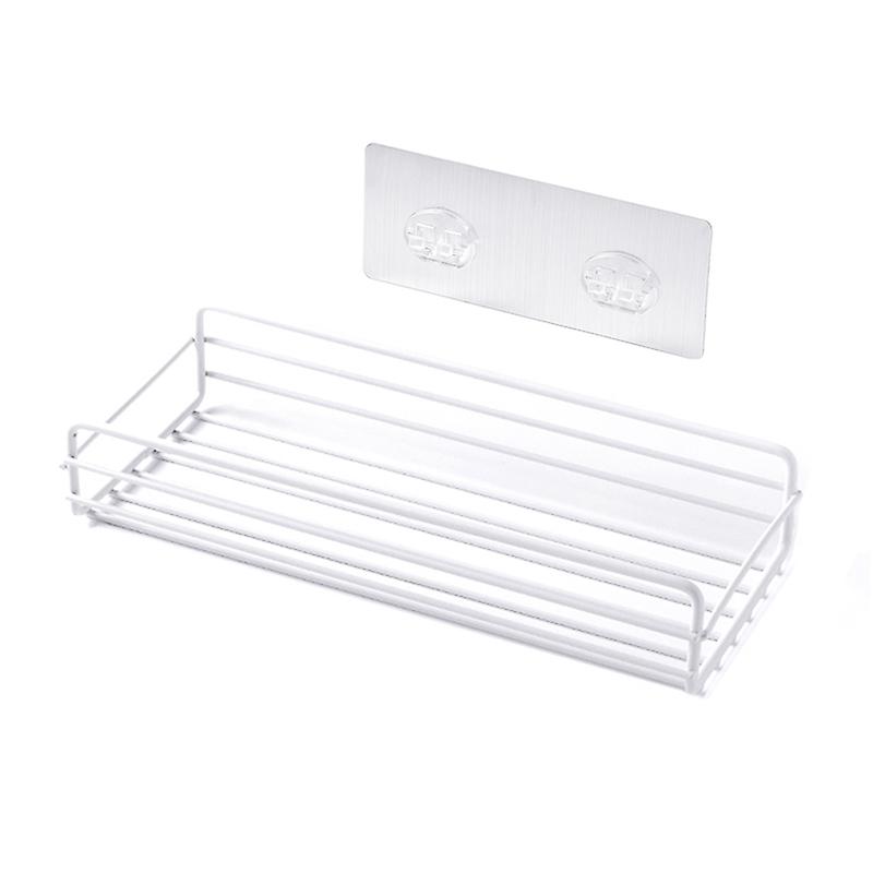 Iron Kitchen Bathroom Shower Shelf Storage Suction Basket Caddy Rack