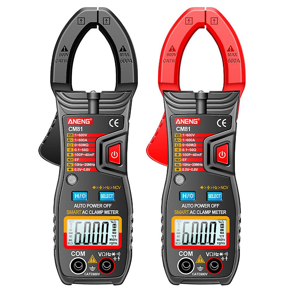 6000 Counts Auto Range Ncv Digital Clamp Meter Dc/ac Voltage Current Resistance Frequency Capacitance Tester