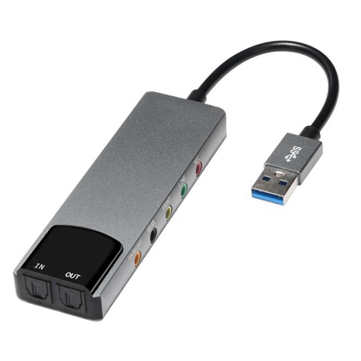 USB External Sound Card for Windows 8/7/XP Optical SPDIF Input Audio Sound Card Adapter Recording