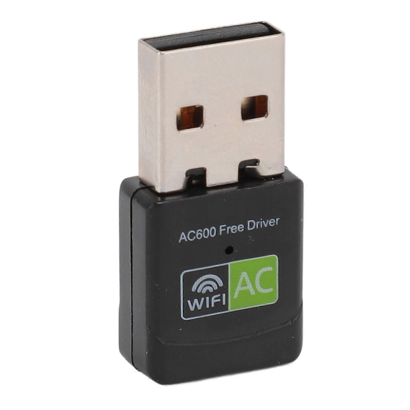 USB-WLAN-Adapter für PC, 600 Mbit/s, 2,4 G, 5 G, Dualband, drahtloser Netzwerk-Transceiver, unterstützt AP-Modus, USB-WLAN-Dongle für Windows