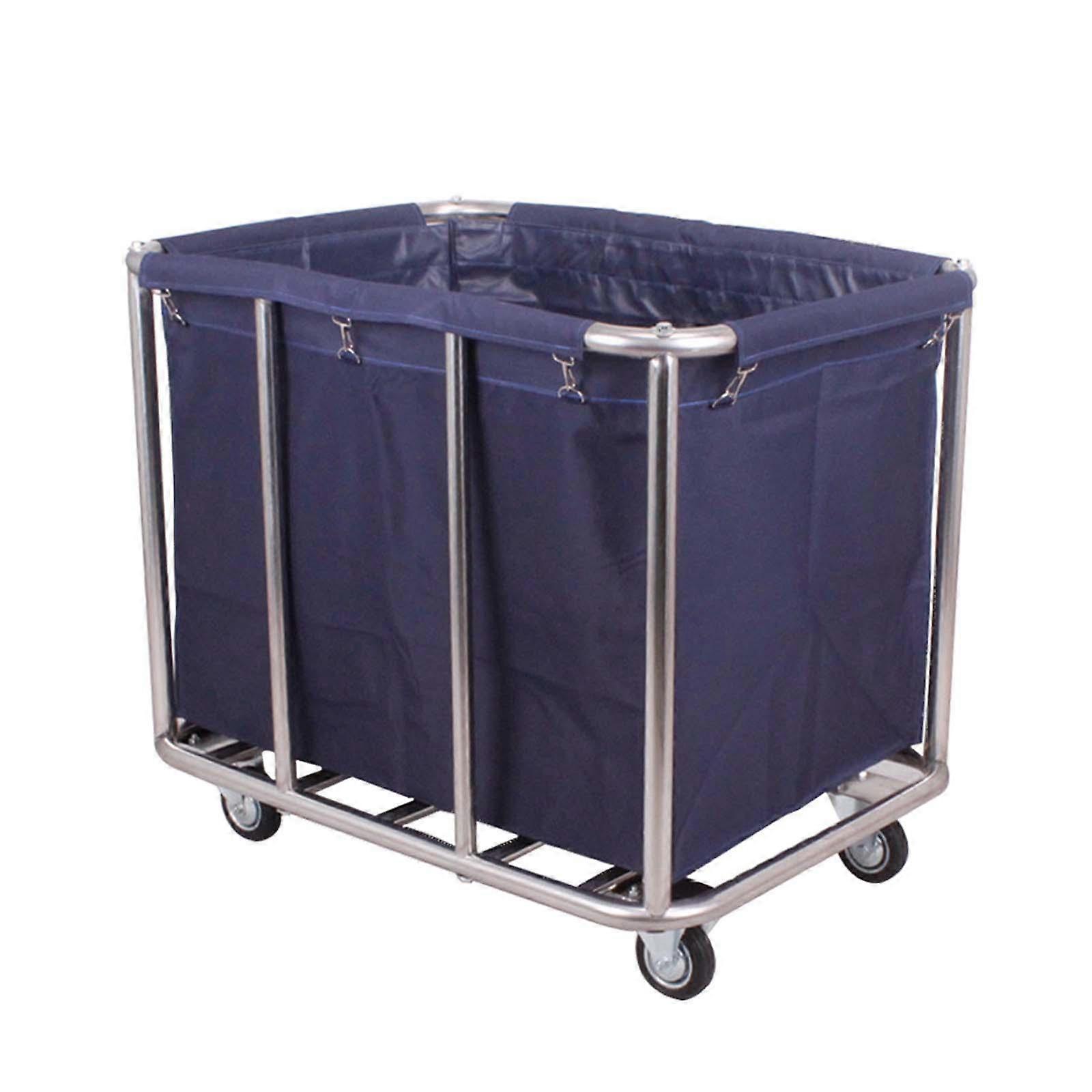Carrinho de Lavanderia com Rodas Cesto de Lavanderia 35,4x25,5x31,5 polegadas para Salões de Beleza Azul