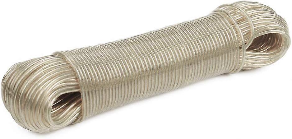 Clothesline with plastic coating, sturdy steel cable -20 m transparent