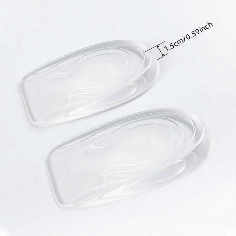 1 Pair of Discreet Invisible Inner Heightening Insoles - Instantly Boost Confidence with Cushioned Gel Lift Heel and Ergonomic Design for Perfect Fit