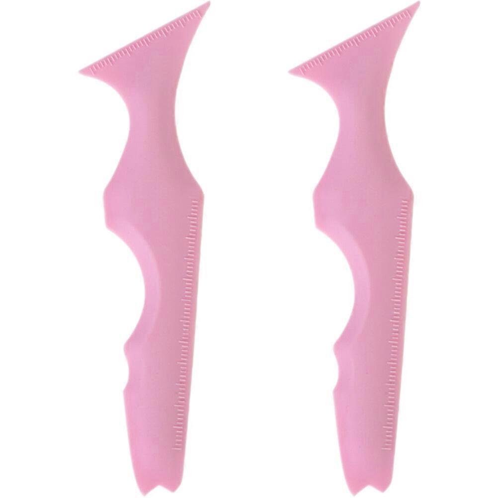 2pcs Reusable Eyeliner Stencil Silicone Eyeliner Aid Eyebrow Eyeshadow Applicators Makeup Tool