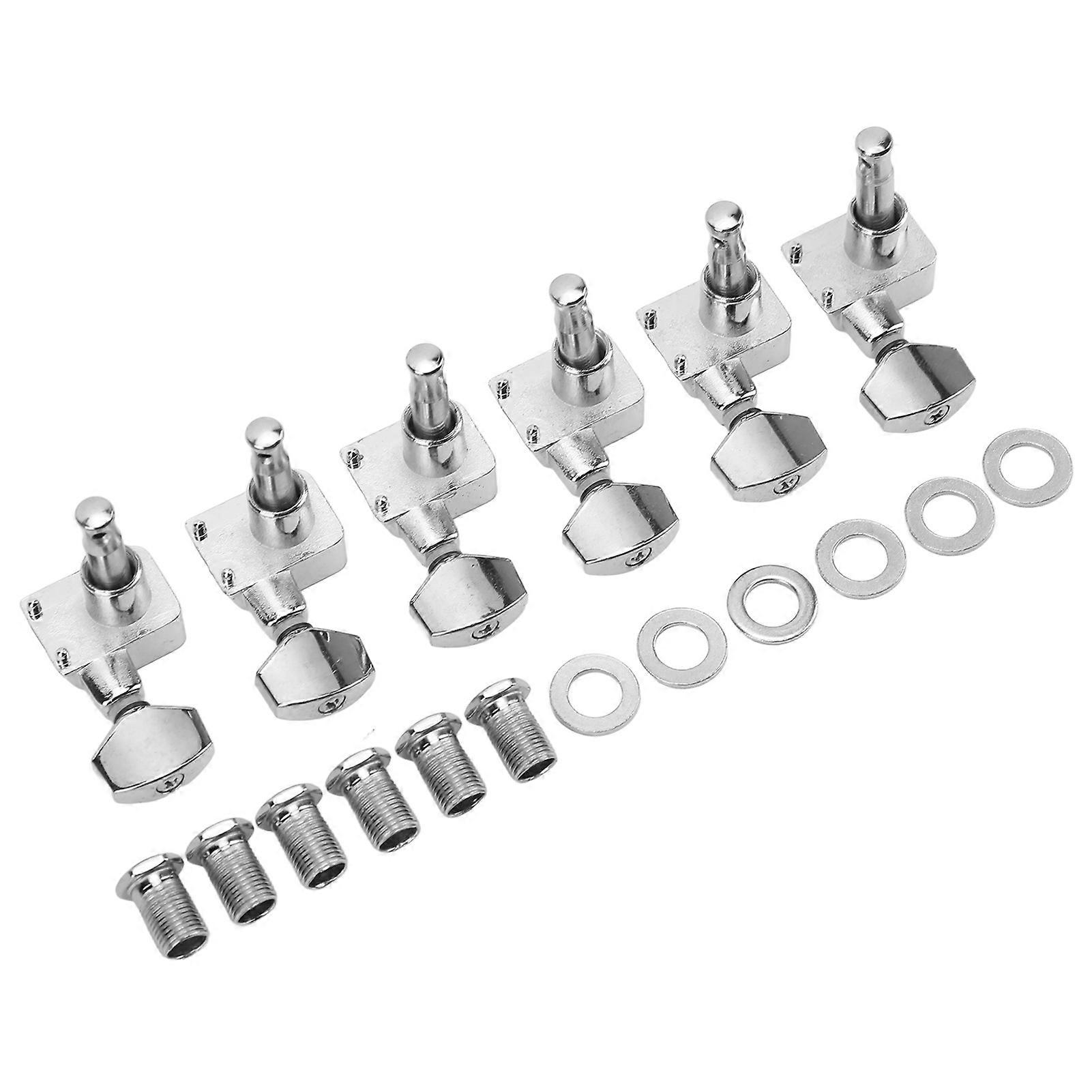 6 Sets Guitar Tuning Peg Closed String Tuner Key Machine Head Set Kit for Fender Electric Guitar