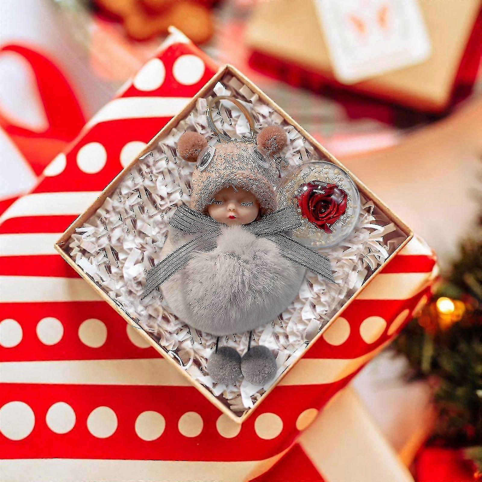 Schöne Simulation Plüsch Schielen Puppe Valentinstag Rose