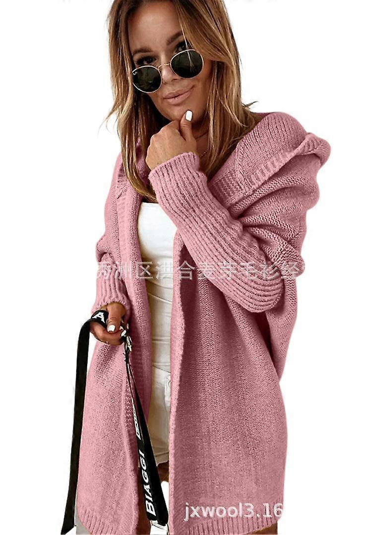 Hooded Soft Long Colorful Coat Sweater