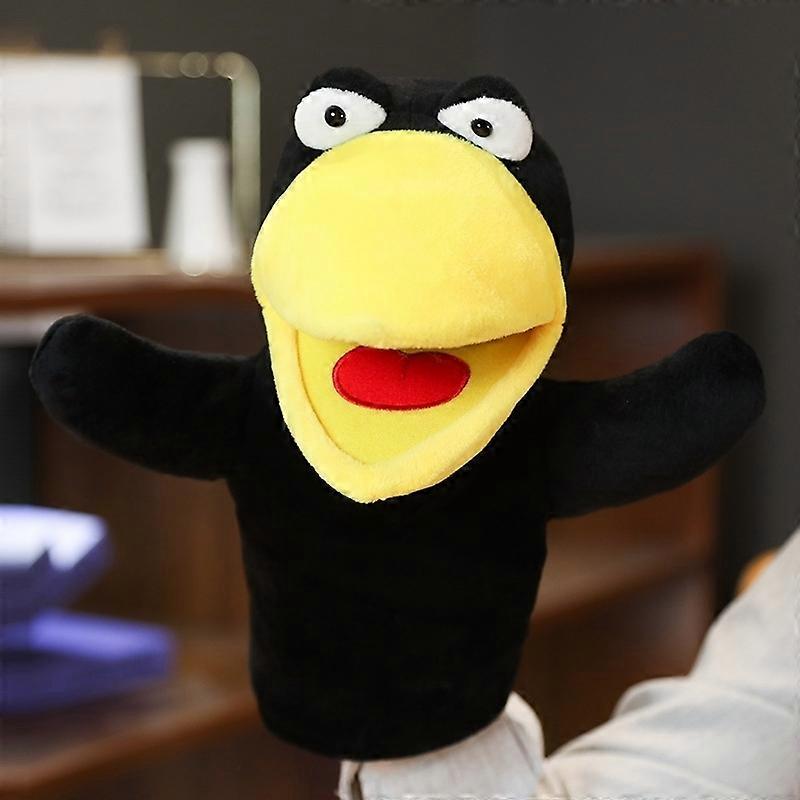 A five finger doll, a crow hand doll with movable mouth, a parent-child interactive plush doll gift