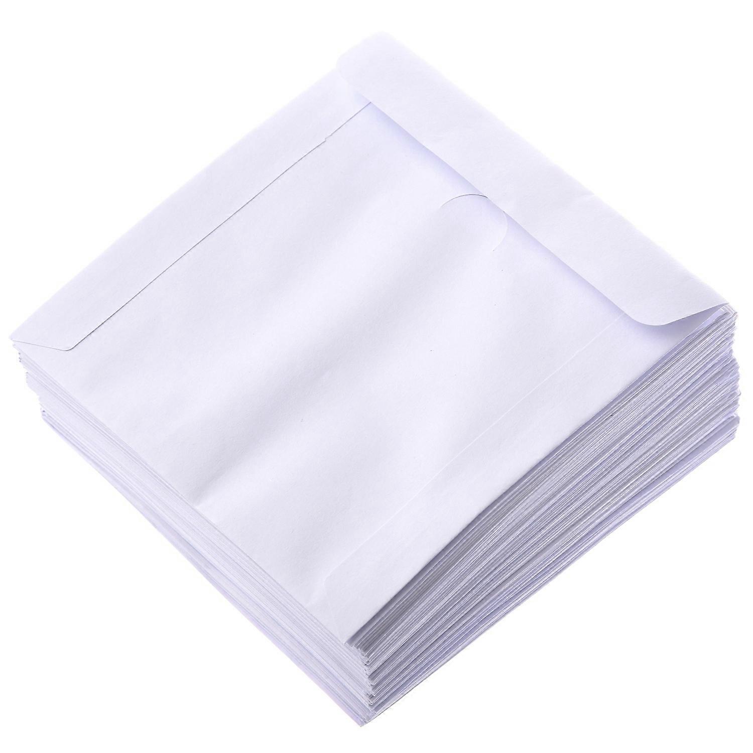 100 Paper CD Sleeves with Window & Flap