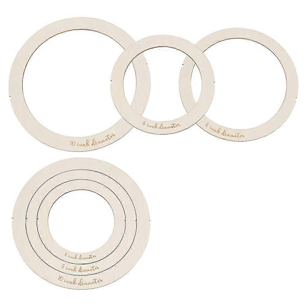 6 stuks Ronde Macrame Snijmallen Houten Macrame Snijgereedschap Macrame Muur Opknoping Tool Ring Snijsjabloon