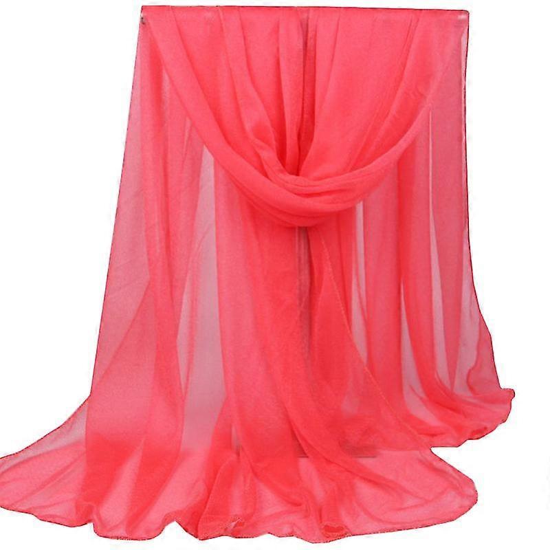 Femei Long Soft Wrap Shawl Chiffon Silk Casual eșarfă eșarfă furat