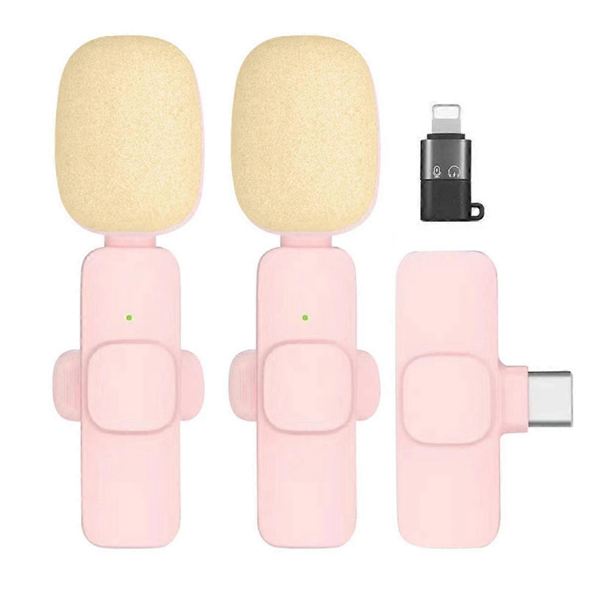 Wireless Lavalier Microphone 1 to 2 Lavalier Microphone Noise Reduction Mini Microphone for Laptop