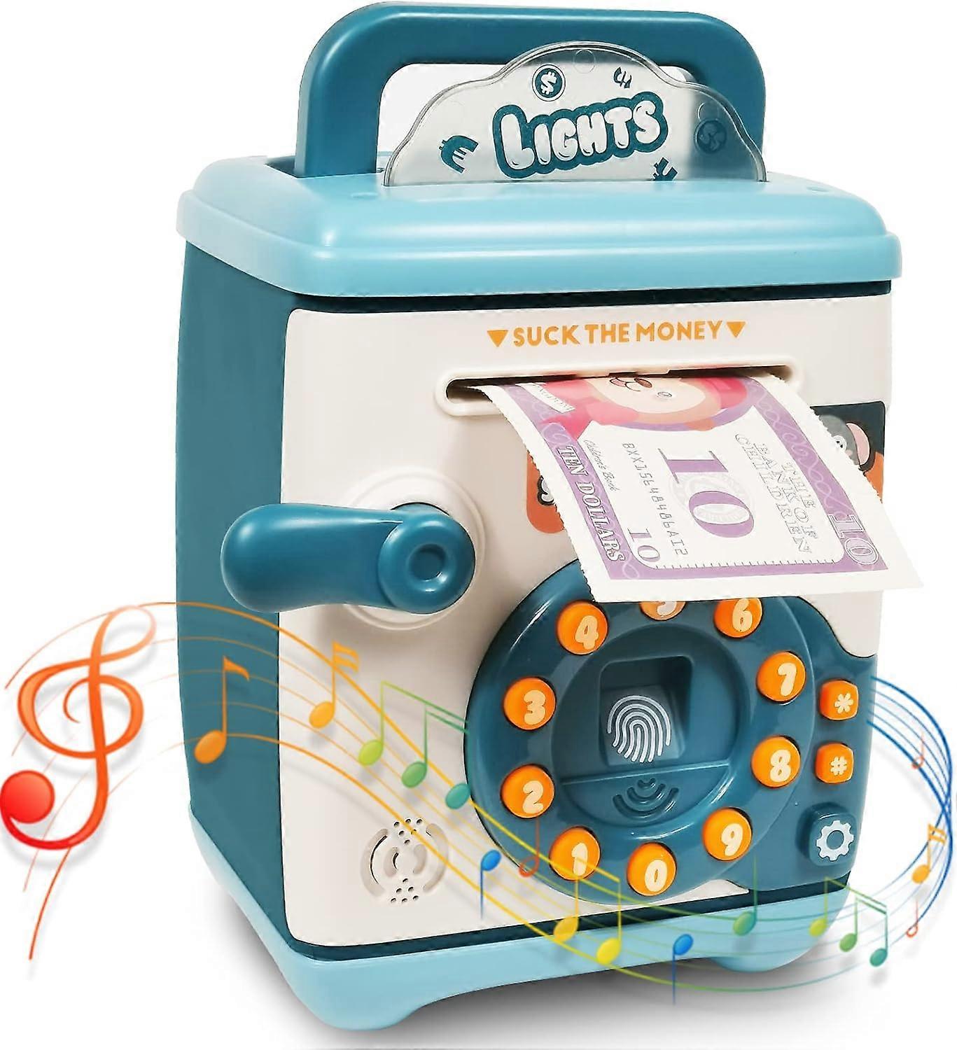 Children's piggy bank Safe piggy bank with password protection Mini ATM money box suitable for boys