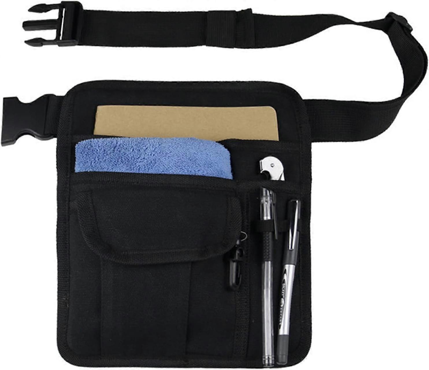 Server Waist Pouch, Restaurant Waitress Accessories Bag with Adjustable Belt, Utility Money Bag Working Serving Apron for Waiter Waitress