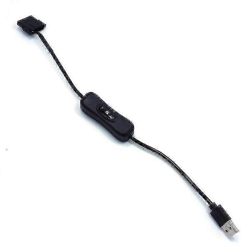 5v Usb To 3 / 4-pin Pc Fan Power Adapter Connector Cable With Switch 1 To 1 Way