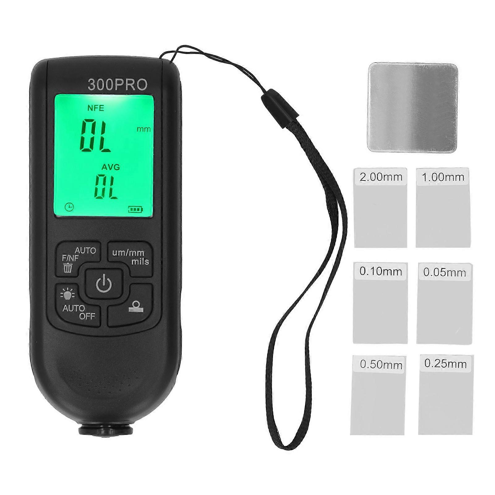 Paint Thickness Gauge Coating Depth Meter Tester Digital Display 0?2000um for Vehicle Black