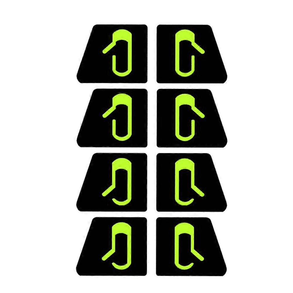 8Pcs/Set for Car Door Open Exit Sticker Luminous Button Sticker Kit