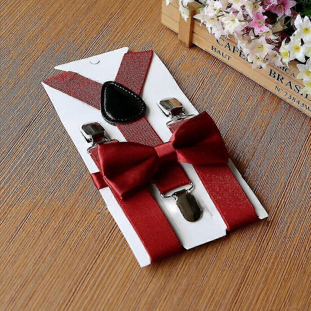 matching braces suspenders and bow tie set