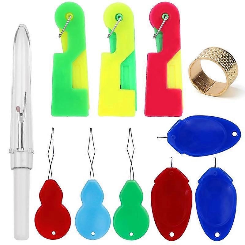DIY Needle Threader Elderly Guide Easy Device Automatic Thread Sewing Tools Handmade Sewing Accessories Punch Needle