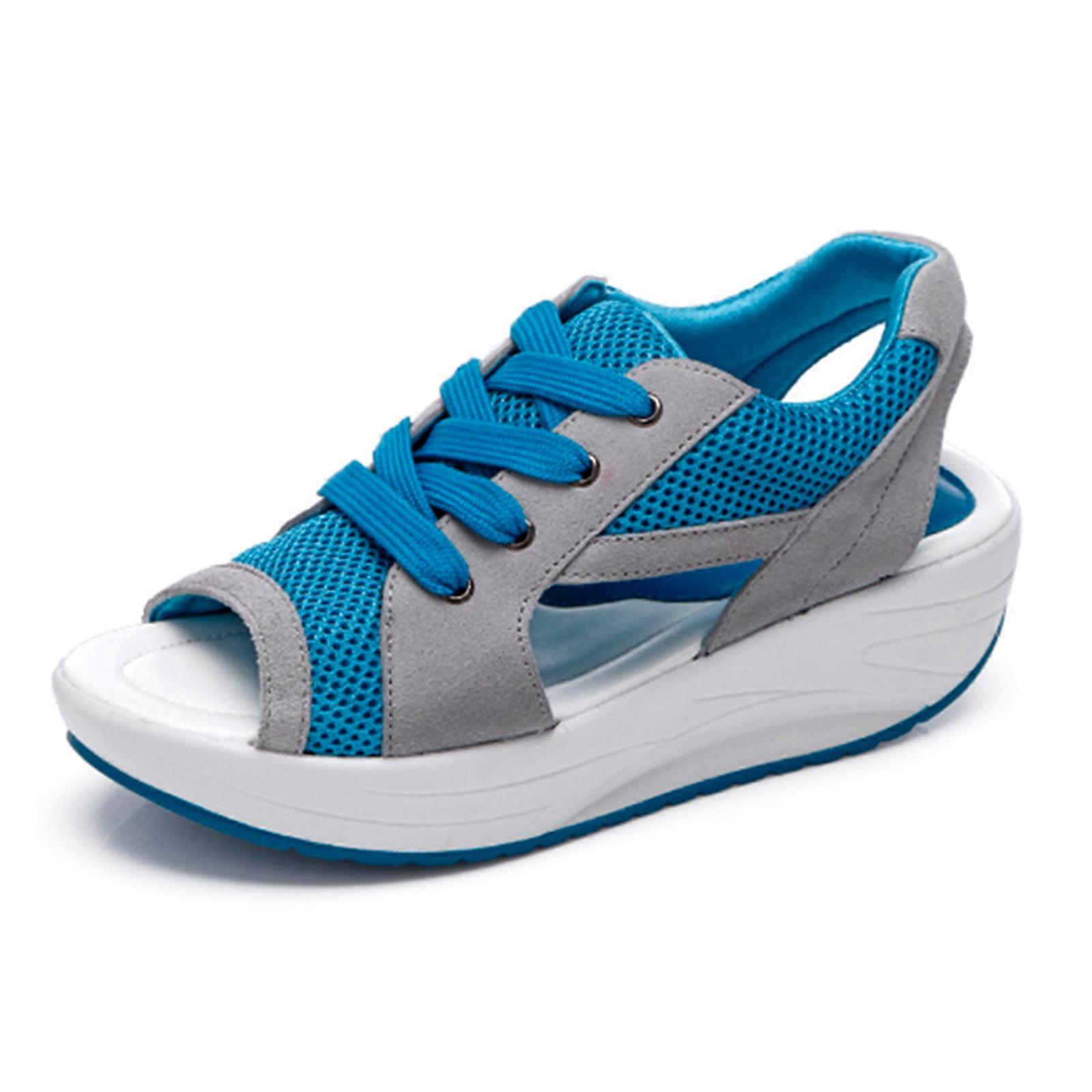 Kadın Kontrast Panelli Cutout Sandalet Slayt Spor Takozlar Sandalet Plaj Yan Giyim Gitmek İçin Uygun