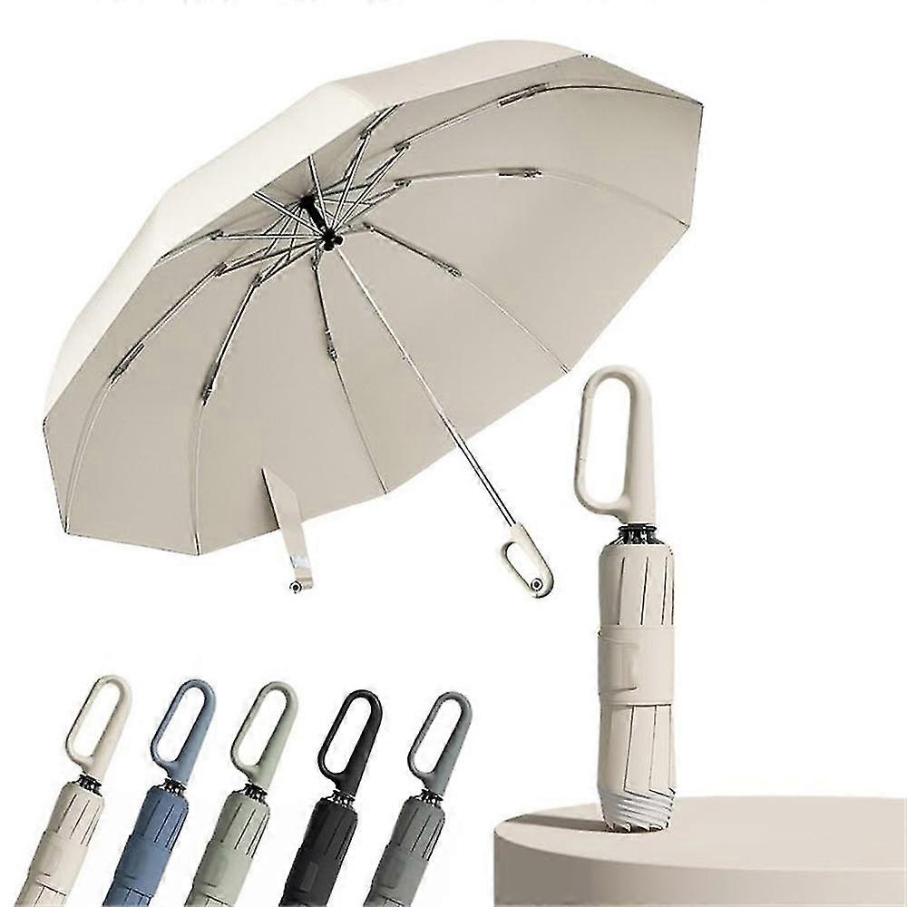 Inverted Umbrella with Ring Buckle Handle,Wind Proof Umbrellas For Rain, Reverse Folding Reflective Safety Umbrella