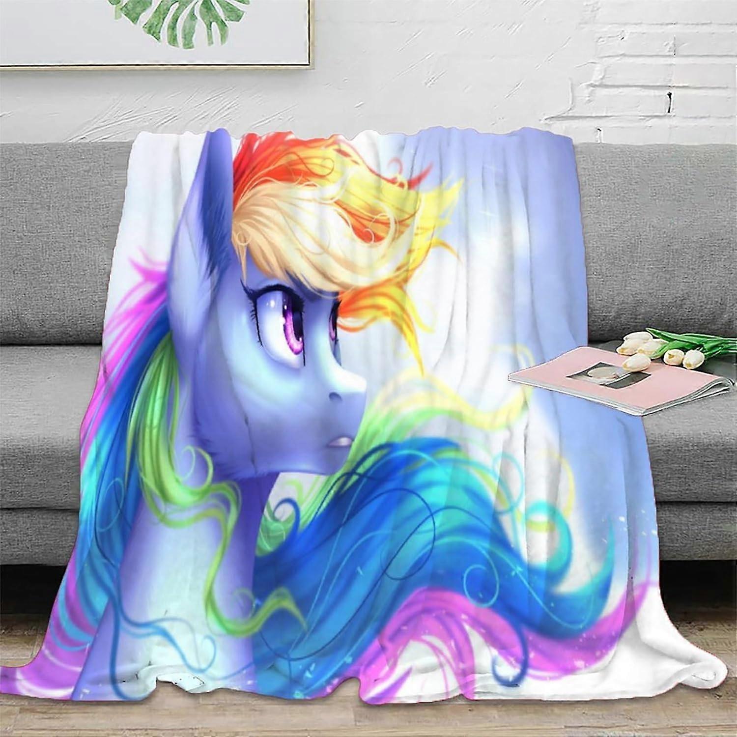 Plys Super Blødt Tæppe 3D My Little Pony Flannel Tæpper Bløde Og Fluffy Tæpper Fuzzy Varm Kast Hyggeligt Sofatæppe Til VinterL-151