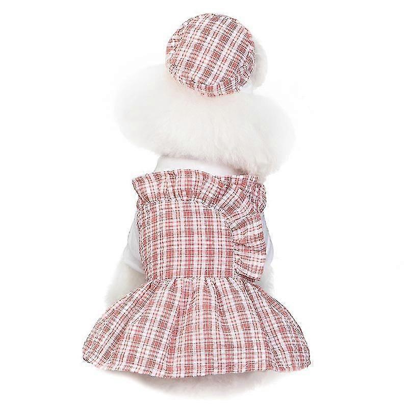 Sommarrutig uniformklänning Husdjurskläder