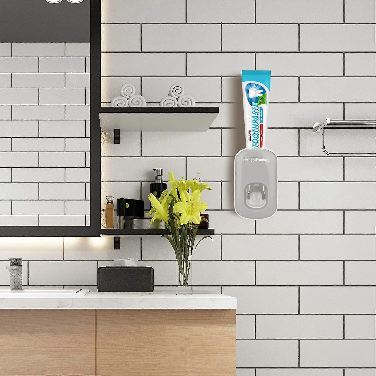 Toothpaste Dispenser, Wall Mounted Automatic Toothpaste Squeezer, for Toilet Shower Bathroom,2024 Ping