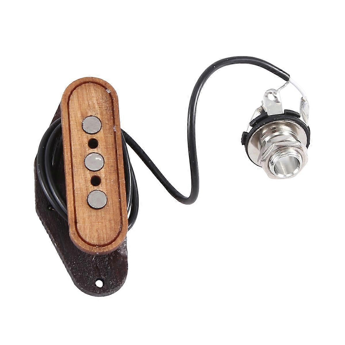 Trähål Dia 6,35 mm 3-strängad gitarr pickup,Elgitarr pickup gitarr reservdelar